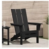 Image de Chaise Adirondack pliante noire Confortable Mobilier d'extérieur Durable Résistant aux intempéries Design Idéal 42006619