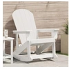 Image de Chaise Berçante Adirondack Blanche Extérieure Bois Naturel Taille Standard 73,5X92X90 cm Détente Confortable 42006625