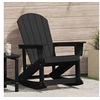 Image de Chaise berçante Adirondack noire mobilier extérieur durable en plastique synthétique relaxation 73,5X92X90 cm sièges 42006627