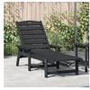 Image de Chaiselongue Noire 53x162x98.5 cm HDPE