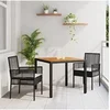 Image de Ensemble de salle à manger 3 pièces Noir Bois Durable 3334901