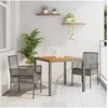 Image de Ensemble de salle à manger de jardin de 3 pièces avec coussins gris en rotin synthétique 3334909
