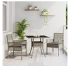 Image de Ensemble de salle à manger de jardin 3 pièces en poly rattan gris 3334927