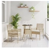 Image de Ensemble de Dîner de Jardin de 3 Pièces en Rotin Beige 3334949