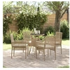 Image de Ensemble de salle à manger de jardin 5 pièces beige en polyrotin 3334950