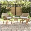 Image de Lot de 2 chaise GENERIQUE exterieur non pliable en rotin H. 82 cm