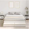 Image de Cadre de lit de rangement Blanc 140x190 cm 3335693
