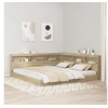 Image de Lit bibliothèque chêne Sonoma 180x200 cm en bois aggloméré 3335745