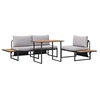 Image de Ensembles de chaises. canapes et tables de jardin vidaxl rotin 2 personnes gris 100 x 55 x 70 cm 3 pieces