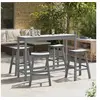 Image de Tabourets de bar 6 pcs Gris clair HDPE, Tabourets de bar 2 pcs Gris clair HDPE