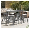 Image de Tabourets de bar 9 pcs Gris clair HDPE, Tabourets de bar 2 pcs Gris clair HDPE