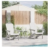 Image de Ensemble de 2 chaises Adirondack Blanc HDPE Design à lames Résistantes aux intempéries Sièges extérieurs élégants 3335826