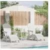 Image de Ensemble de Salon de Jardin 3 Pièces HDPE Blanc