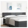 Image de Tête de lit Design Simple Gris Foncé 200 cm Tissu en Velours Côtelé 42007066
