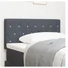Image de Tête de lit avec boutons en cristal capitonnée gris foncé 90 cm en velours 42007076