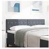 Image de tête de lit en velours gris foncé avec boutons en cristal 140 cm 42007088