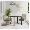 Image de Chaises de jardin 2 pcs avec coussins gris en poly rattan