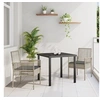 Image de Lot de 2 chaise exterieur non pliable H. 85 cm en acier gris