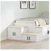 Image de Armoire de rangement blanche 118x41x40 cm en bois d ingénierie