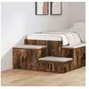 Image de Meuble de rangement en chêne fumé 118x41x40 cm en bois reconstitué