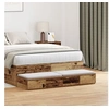 Image de Tiroirs de lit en vieux bois 120x36,5x16,5 cm en bois manufacturé