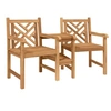 Image de Lot de 1 chaise GENERIQUE en teck non pliable exterieur H. 89 cm