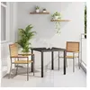 Image de Lot de 2 chaise H. 90 cm empilable non pliable en bois exterieur gris