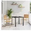 Image de Lot de 2 chaise exterieur empilable non pliable en bois H. 90 cm beige