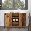 Image de Buffet en bois ancien 100x35x70 cm en bois d ingénierie et acier