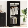 Image de Armoire en Chêne Noir 100x50x200 cm