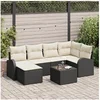 Image de Ensemble de 6 Canapés de Jardin avec Coussins en Rotin Marron 3346117