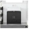 Image de Meuble sous lavabo Chêne noir 63x29x55 cm Bois d ingénierie