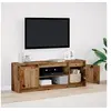 Image de Meuble TV avec LED Bois Vieilli 139,5x34x50 cm Bois d ingénierie