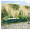 Image de Bac surélevé Jardin Vert 320x80x44 cm Acier galva