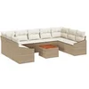 Image de Salon de jardin rotin beige 10 pieces