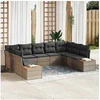 Image de Salon de jardin modulable GENERIQUE - Pack de 9 pièces - Rotin gris 9 personnes