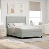 Image de Lit Box Spring avec Matelas Gris Clair 140x200 cm Velours 3341954