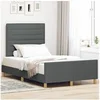 Image de Cadre de Lit Gris Foncé 120x200 cm Tissu 3344642