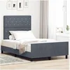 Image de Cadre de Lit Gris Foncé 120x190 cm Velours 3344862