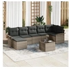 Image de Ensemble de Canapés de Jardin avec Coussins Noir Rattan Poly, Canapé de Jardin 2 Places avec Rangement & Coussins 3354128