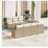 Image de Ensemble de canapés de jardin 8 pièces avec coussins beige en polyrotin 3356461