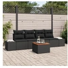 Image de Salon de jardin modulable 5 pieces noir rotin 55 x 55 cm