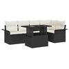 Image de Salon de jardin modulable GENERIQUE rotin 6 pieces noir 100 x 55 x 100 cm