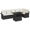 Image de Set de canapé de jardin de 7 pièces avec coussins, Canapé de jardin 2 places avec rangement et coussins