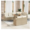 Image de Ensemble de canapé de jardin 9 pcs Beige Poly rotin, Jardin et Terrasse, Ensemble de Salon Modulable 3358591