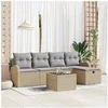 Image de Ensemble de canapé de jardin Ensemble de 5 Beige, gris clair 3360401