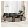 Image de Ensemble de 6 Canapés de Jardin avec Coussins Gris en Rattan 3361038
