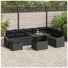 Image de Salon de jardin GENERIQUE noir rotin 2 personnes 100 x 55 x 100 cm 9 pieces
