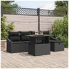 Image de Ensembles canapes. fauteuils et tables de jardin rotin gris 6 pieces 5 personnes