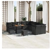 Image de Ensemble de canapé de jardin 13 pcs Noir polyrotin, Jardin et Terrasse, Canapé en Rattan, Salon de Jardin 3361544